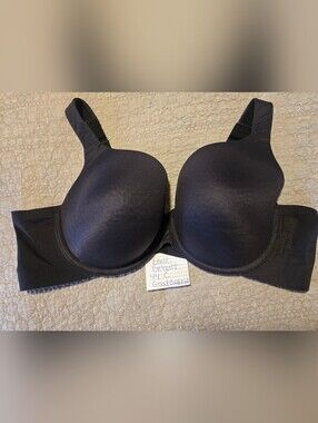 Cacique 44C Black Molded T-Shirt Bra with Underwire Support